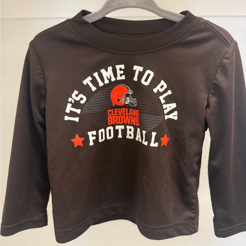 NFL Kids Long Sleeve Cleveland Browns Shirt - Brown and Orange